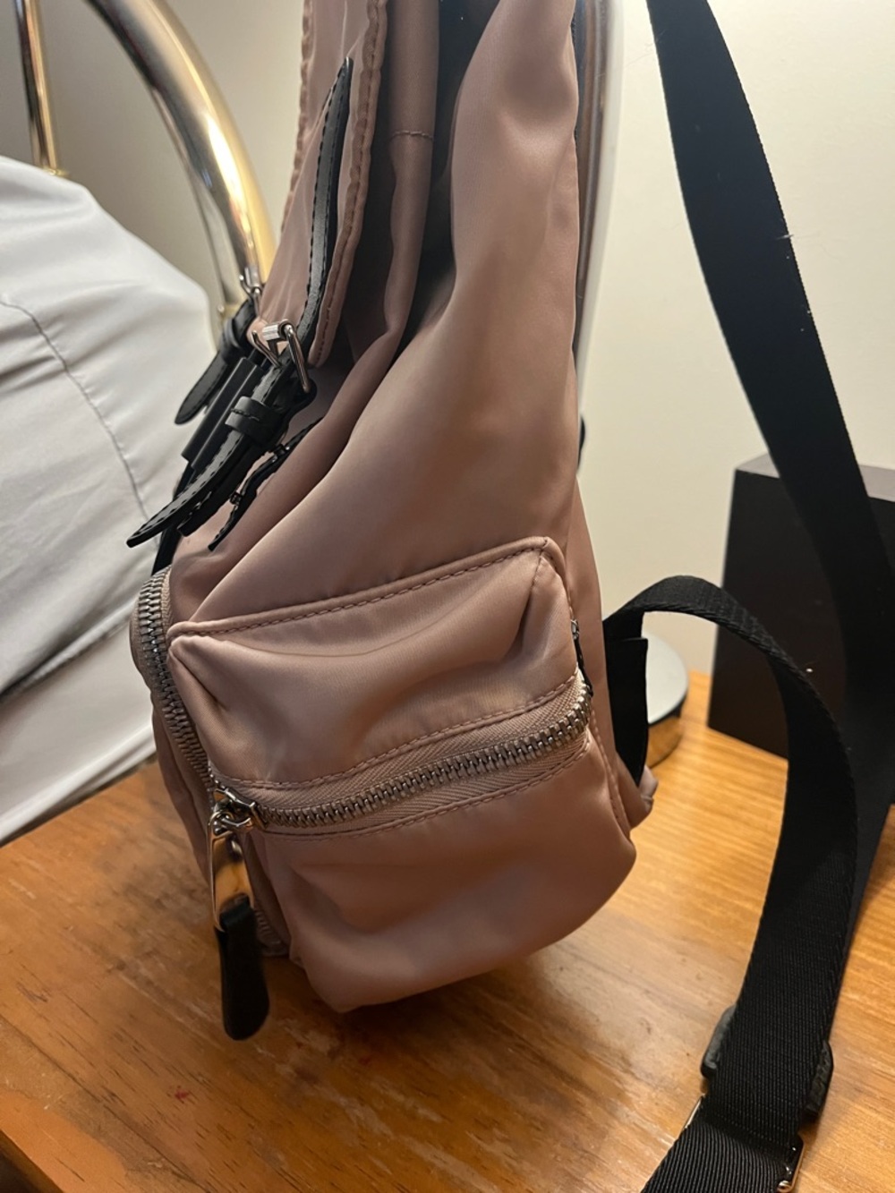 Burberry Blush Nylon Backpack with Black Trim - Picture 2 of 7